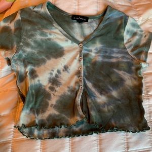 Crop top button up